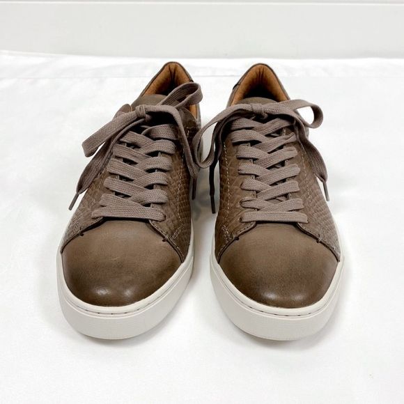 FRYE Ivy Low Lace Leather Embossed Sneakers - Picture 8 of 16
